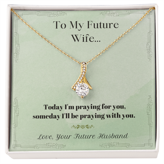 Alluring Beauty Necklace (Yellow and White Gold Variants), Engagement Gift, Future Wife Gift