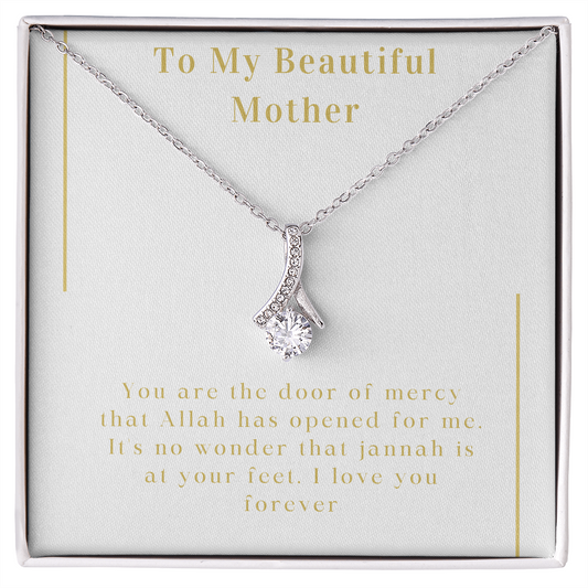 Islamic jewelry for women, Alluring Beauty Necklace, Gift for mom, Jewelry Message card, Islamic Present for Mom, Eid Gift