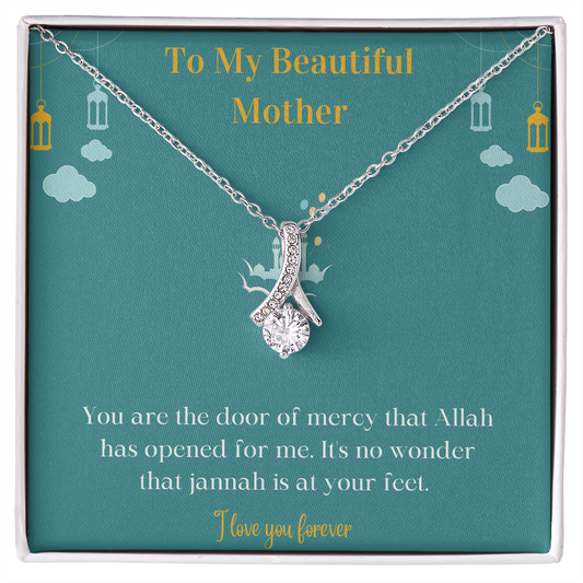Alluring Beauty Necklace for Mom, Forever Love, Islamic Jewelry, Muslim Mom Gift, Gift from Daughter